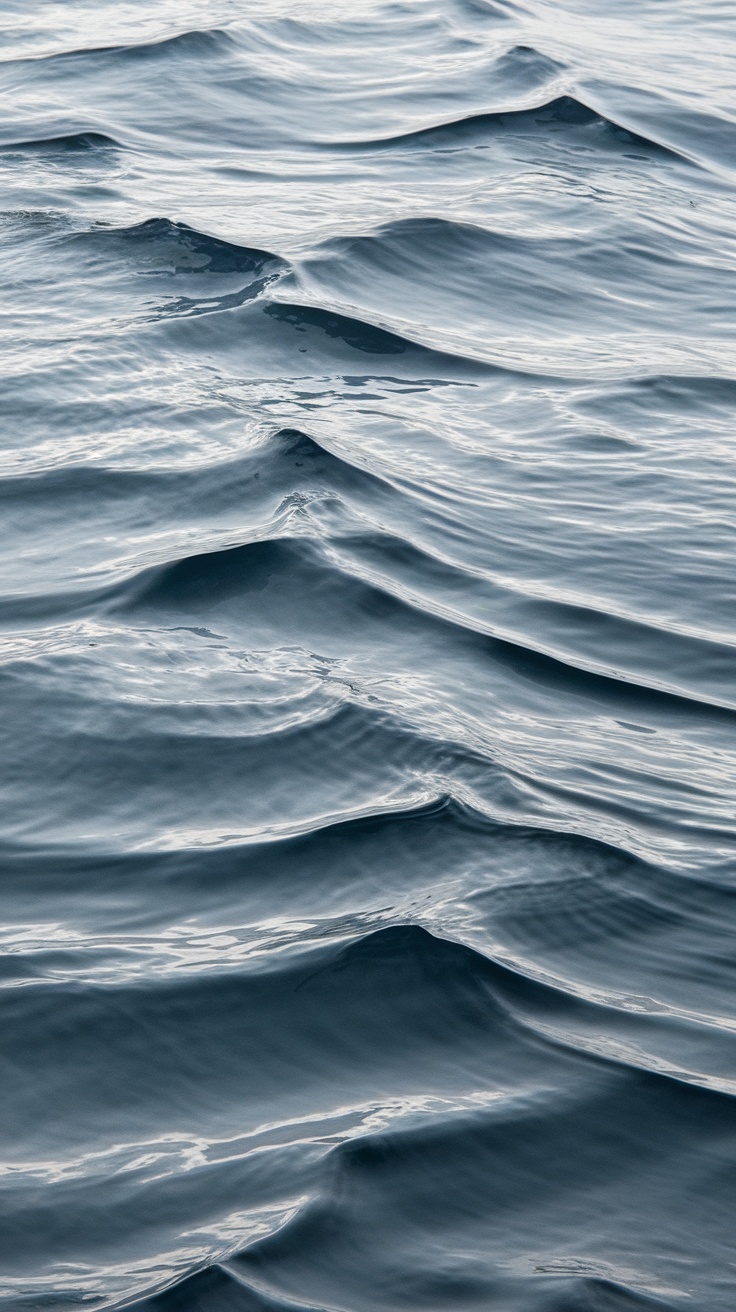 Texture of ocean waves in a calm sea